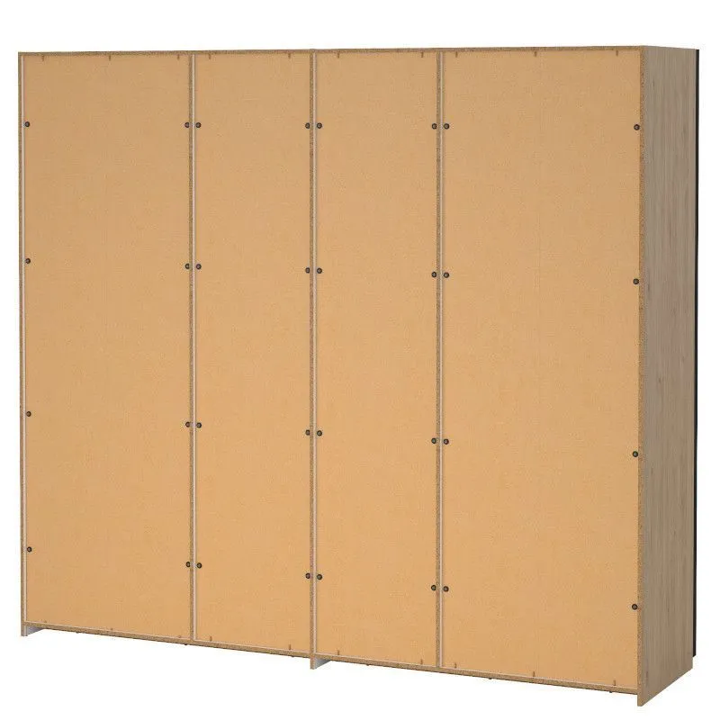 Lükandustega riidekapp Como 2lu+peegel hickory tamm