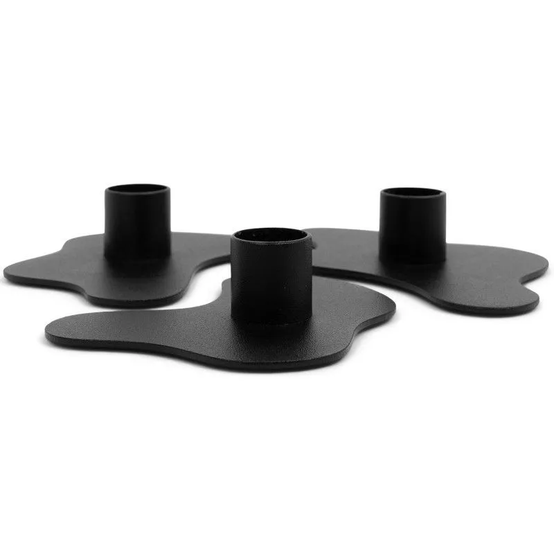 Spinder Design küünlahoidjad Melt 3tk must