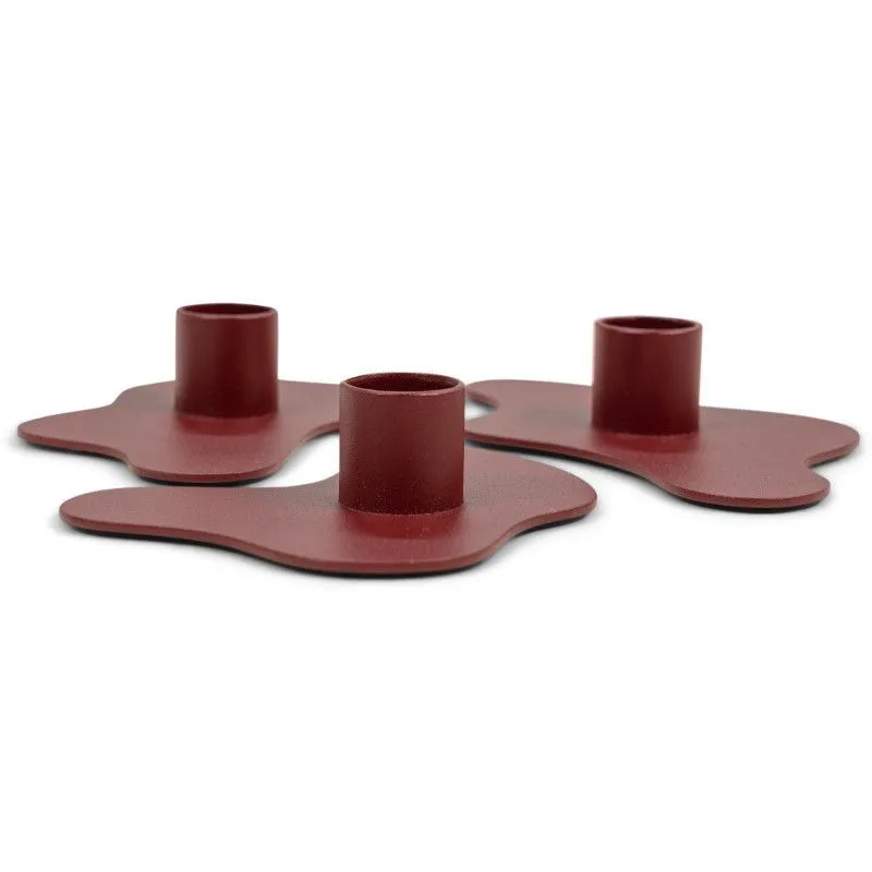 Spinder Design küünlahoidjad Melt 3tk tumepunane