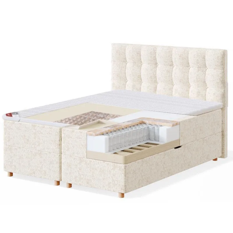 Sleepwell Red Pocket Storage kontinentaalvoodi komplekt 180x200 beež keskmine
