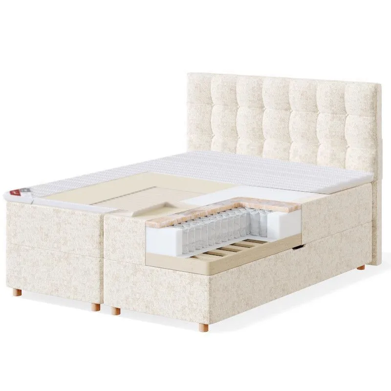 Sleepwell Red Pocket Storage kontinentaalvoodi komplekt 160x200 beež pehme