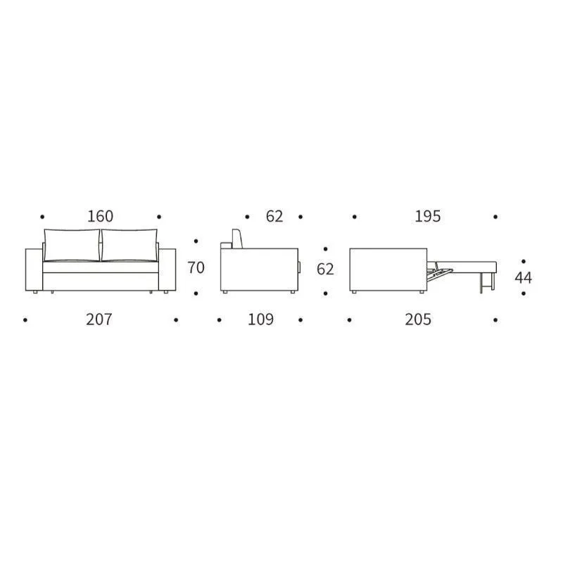 Innovation diivanvoodi Neah Standard käetoed 160 helebeež