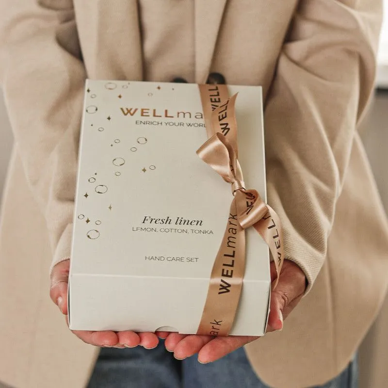 WELLmark kätehooldus komplekt kätekreem+vedelseep Fresh Linen 250ml