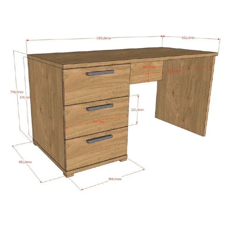 Kirjutuslaud Sam 140x65 tamm