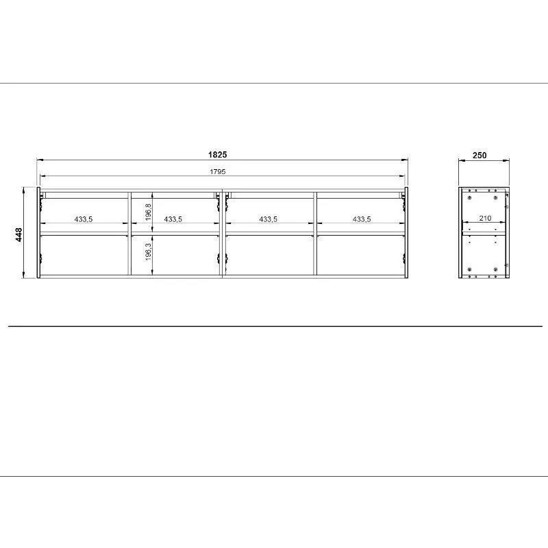 Tv-kapp Piana 4u valge