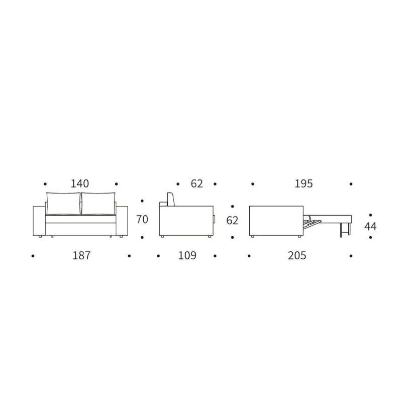 Innovation diivanvoodi Neah Standard käetoed 140 pruun