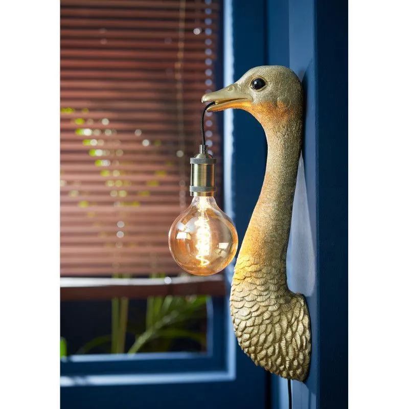 Seinalamp Ostrich H57.5 kuldne