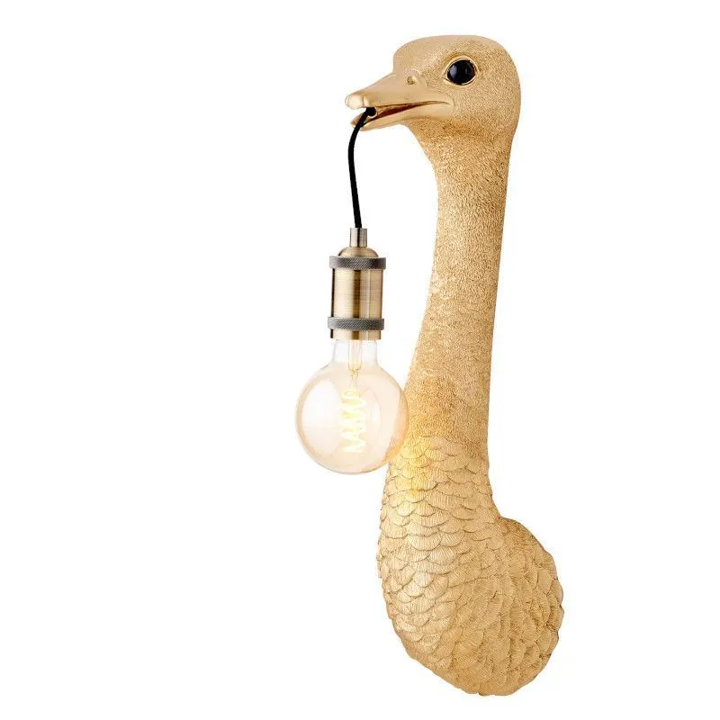 Seinalamp Ostrich H57.5 kuldne