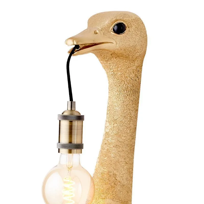 Seinalamp Ostrich H57.5 kuldne