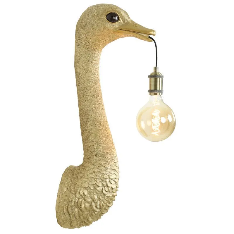 Seinalamp Ostrich H72 kuldne