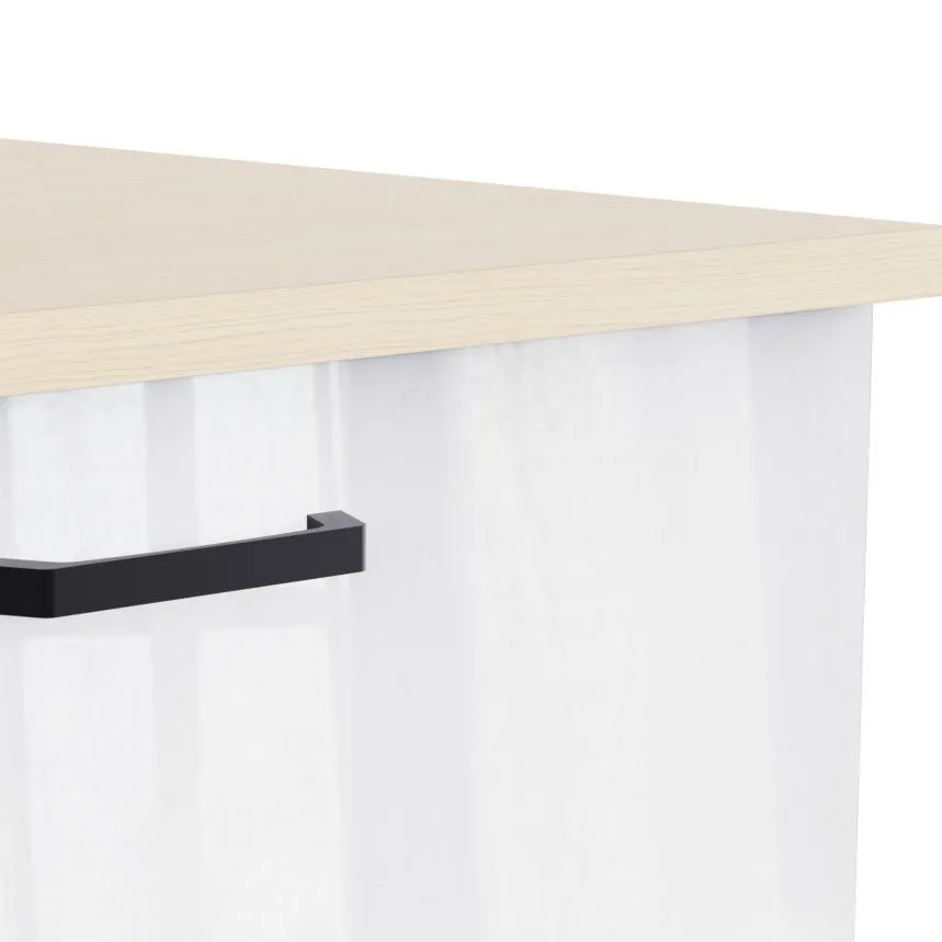 Köögikapp Bianco 1u valge kõrgläige/tamm