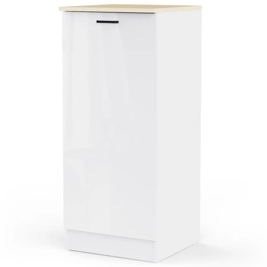 Köögikapp Bianco 1u valge kõrgläige/tamm