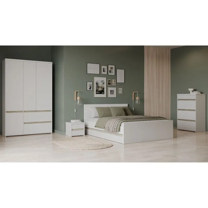 Voodi Clyde 160x200 valge