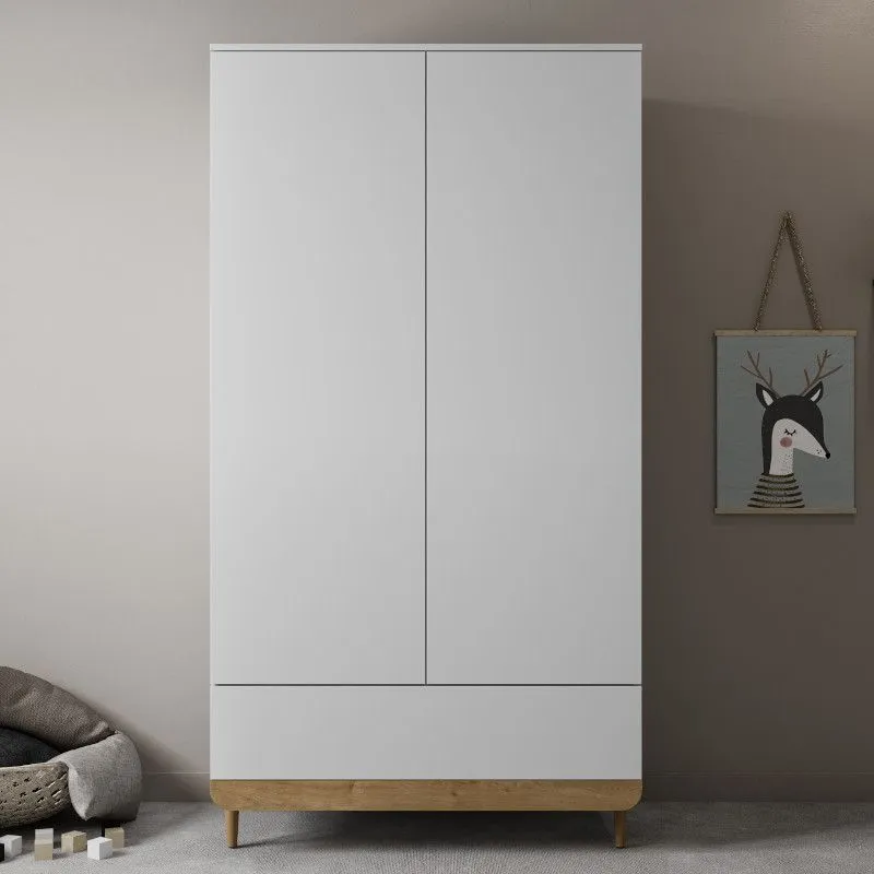Riidekapp Scandinave 2u1s puit/valge