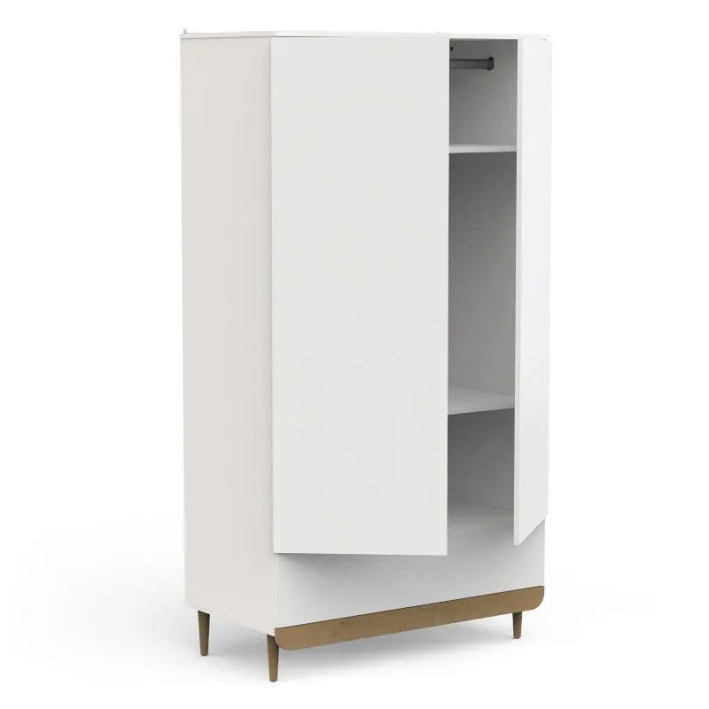 Riidekapp Scandinave 2u1s puit/valge