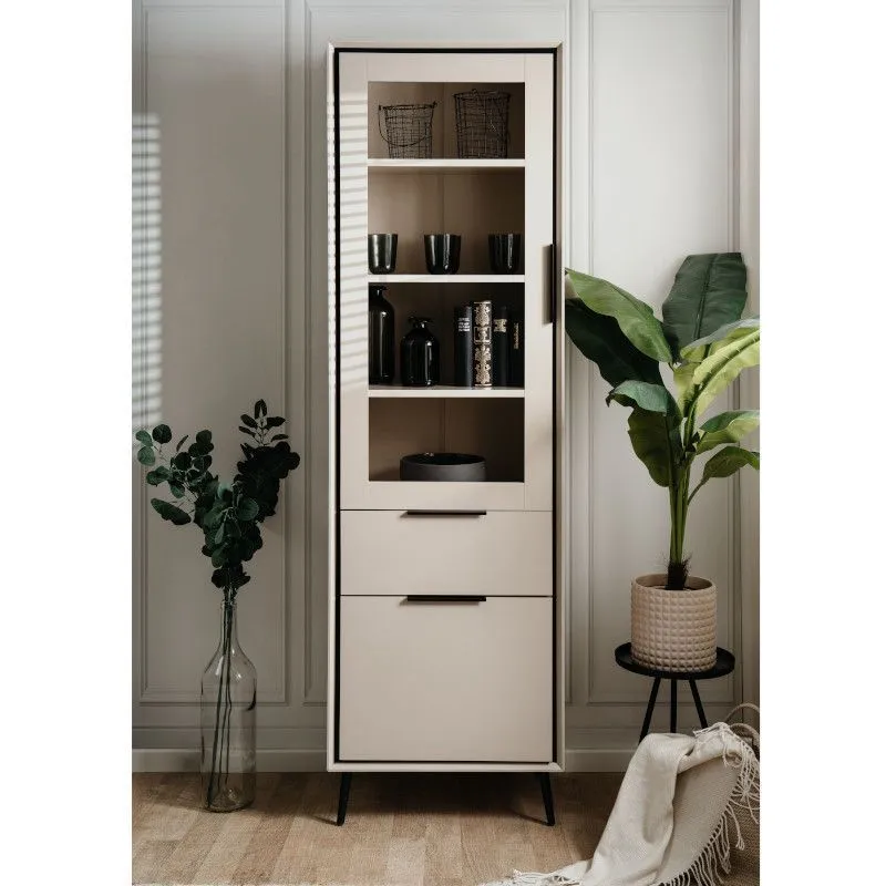 Vitriinkapp Arona 1u1s capuccino/must