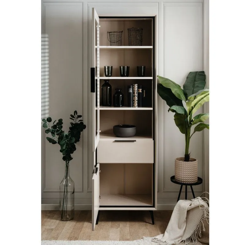 Vitriinkapp Arona 1u1s capuccino/must