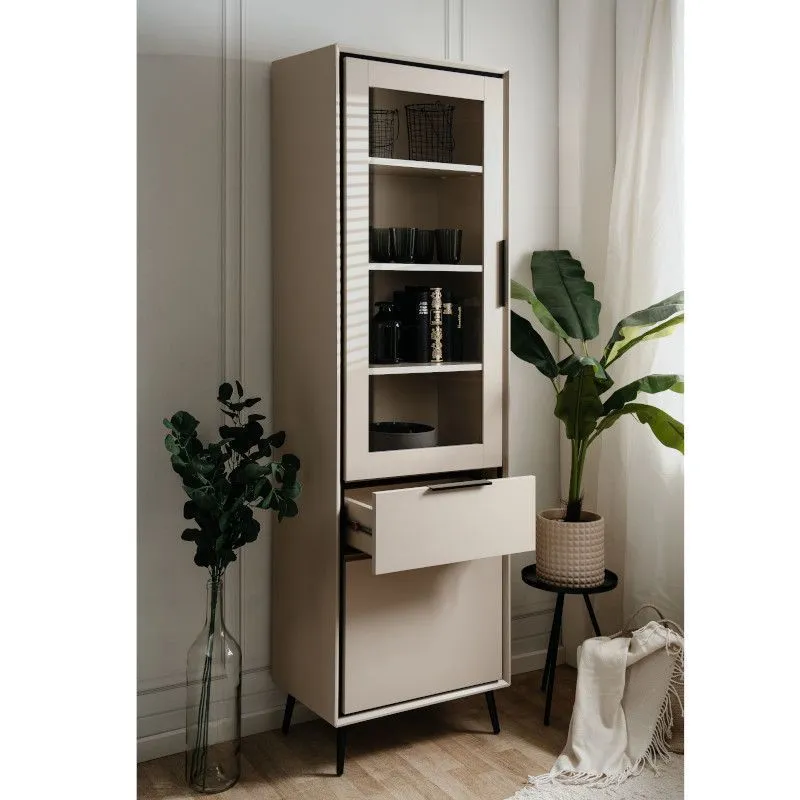 Vitriinkapp Arona 1u1s capuccino/must