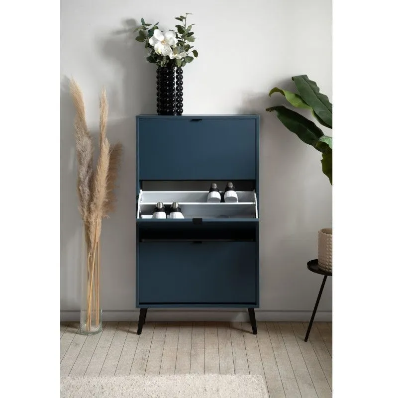 Jalanõudekapp Vigo 3s sinine/must