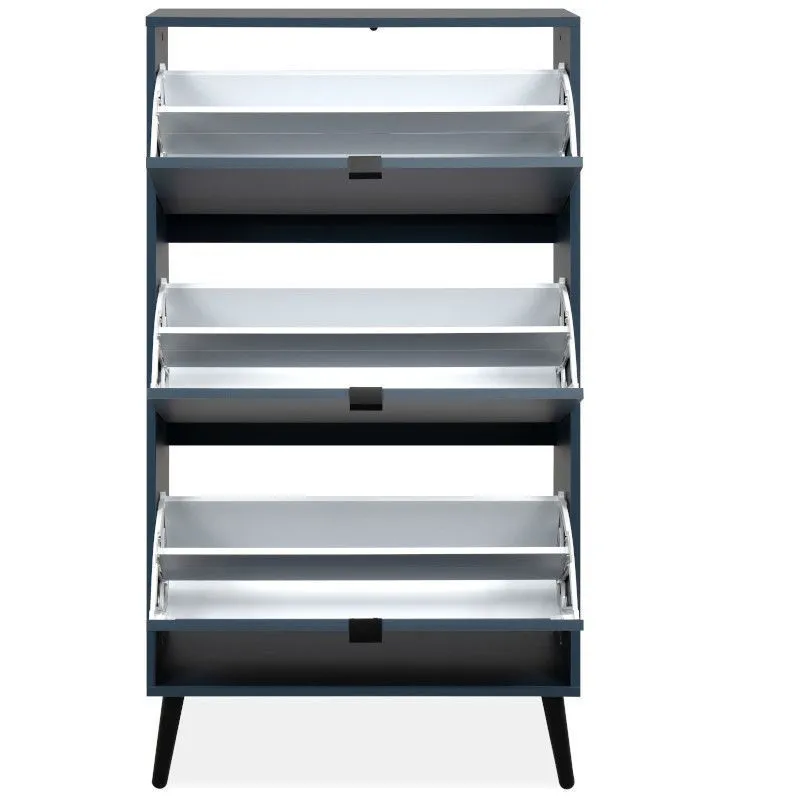 Jalanõudekapp Vigo 3s sinine/must