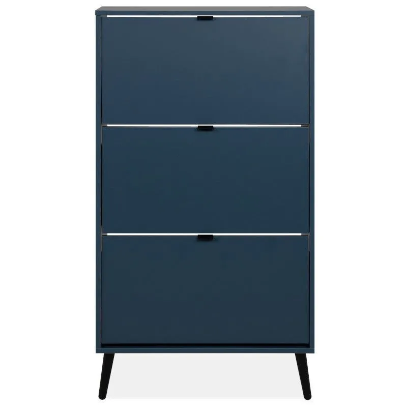 Jalanõudekapp Vigo 3s sinine/must