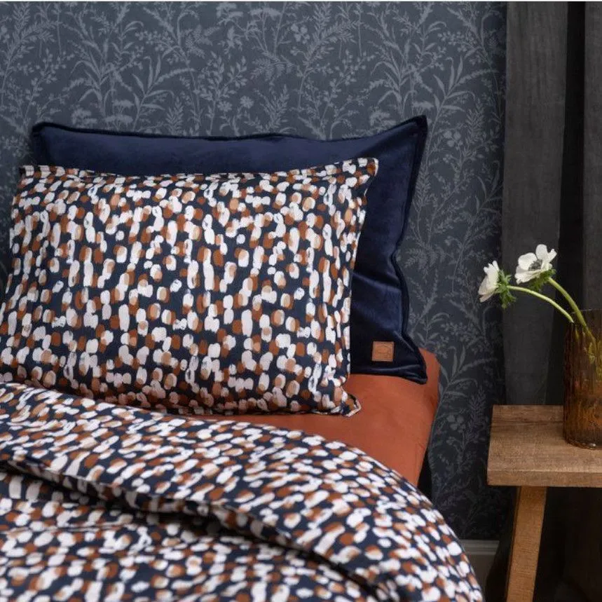 Voodipesukomplekt Fanni K Ombra 150X210/50x60 sinine/pruun