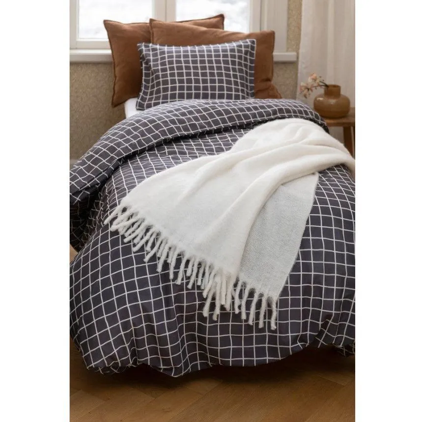 Voodipesukomplekt Fanni K Ruut 150X210/50x60 tumehall