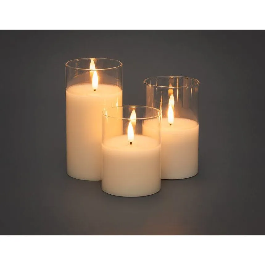 LED küünlad Milton 3 tk valge