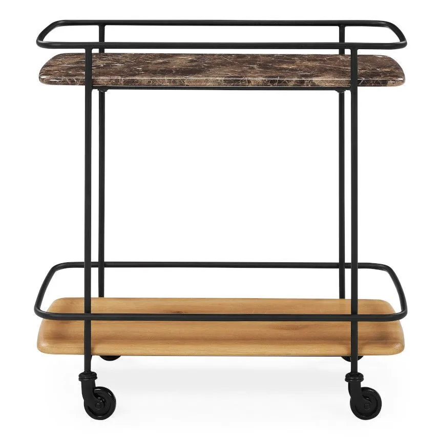 CoreOne abilaud ratastel Trolley 70x40 pruun/tamm