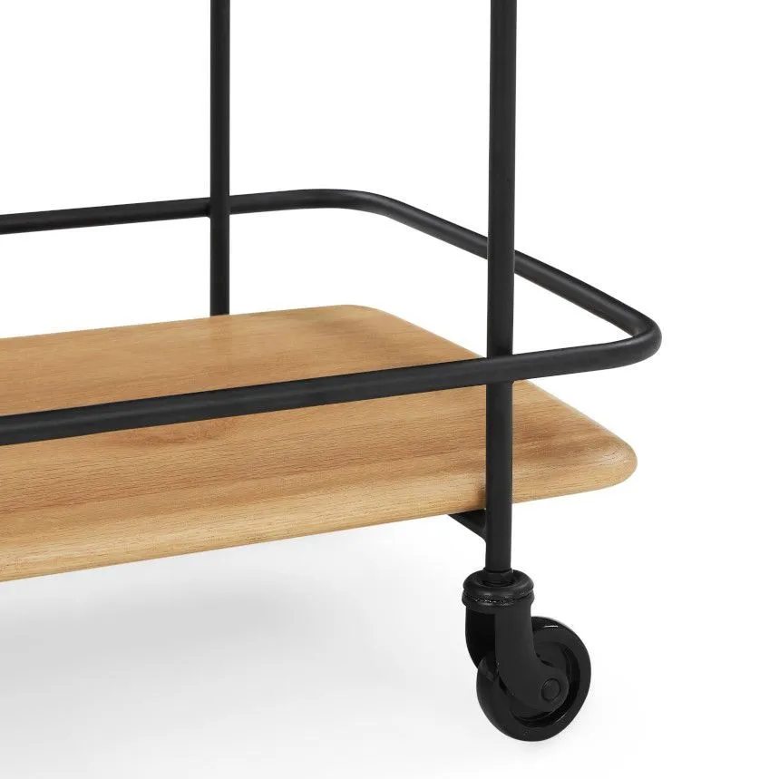 CoreOne abilaud ratastel Trolley 70x40 pruun/tamm