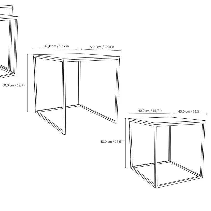 CoreOne abilaudade komplekt Asto 2 tk tamm/tumehall