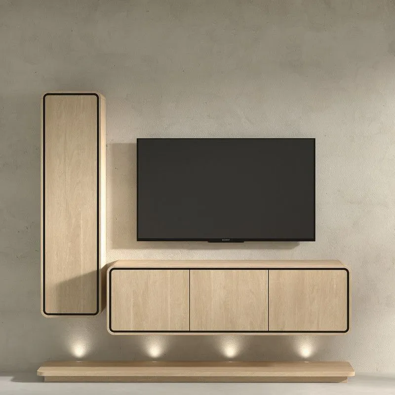 Seinariiulite komplekt Lago 1u+3u liivatamm/must