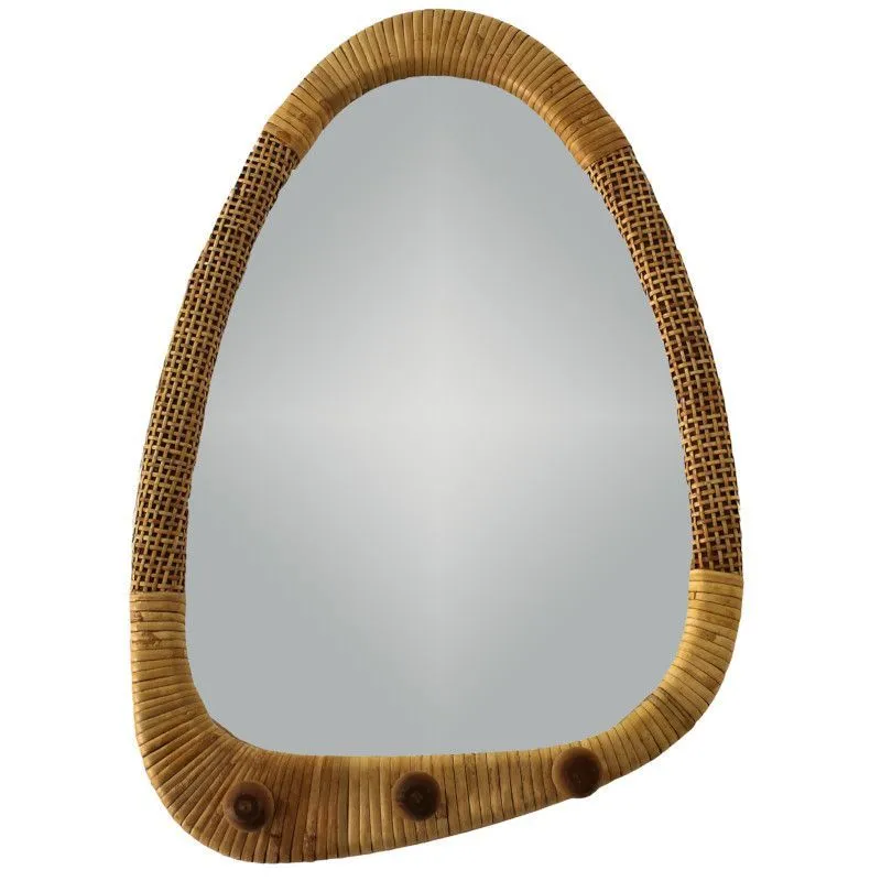 Peegel Rattan 36x52 pruun