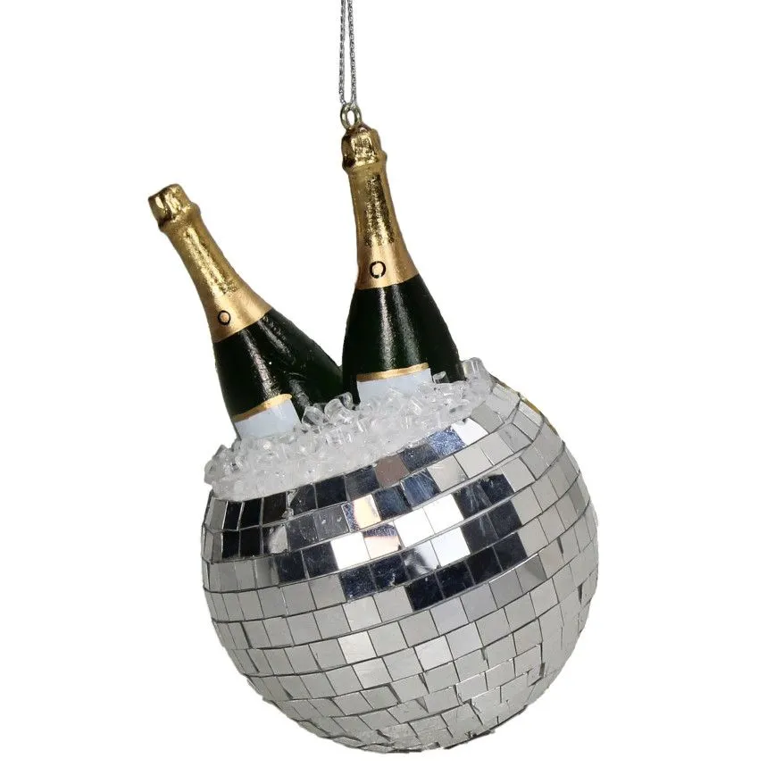 Jõuluehe Champagne Bottles hõbedane
