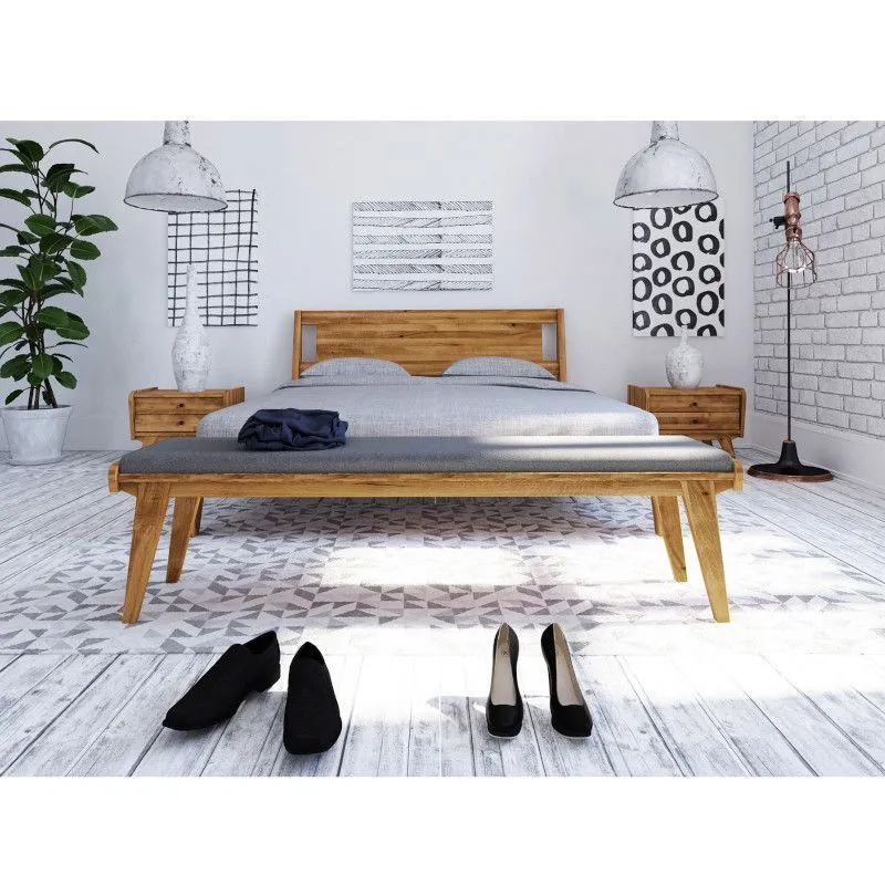Voodi Vintage 180x200 metsik õlitatud tamm