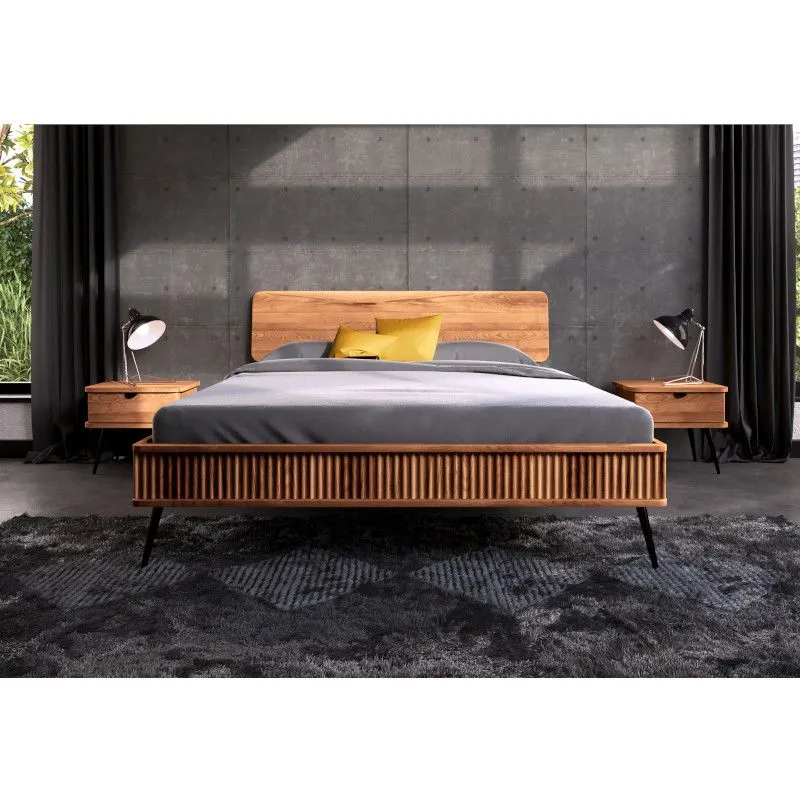 Voodi Kula 160x200 metsik õlitatud tamm