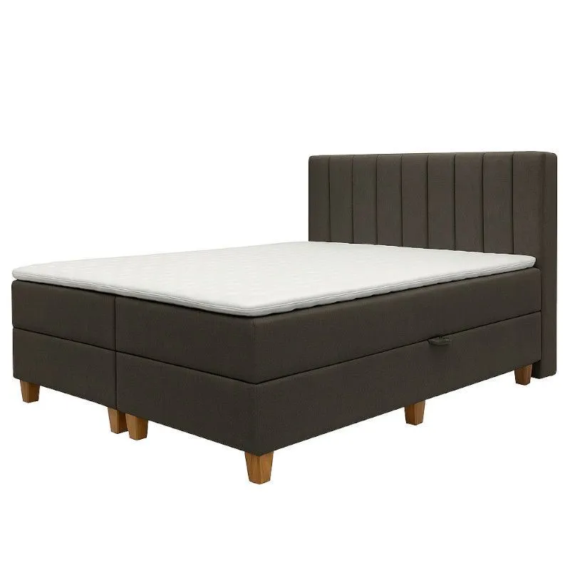 Pesukastiga kontinentaalvoodi Vicky pocket 160x200 pruun