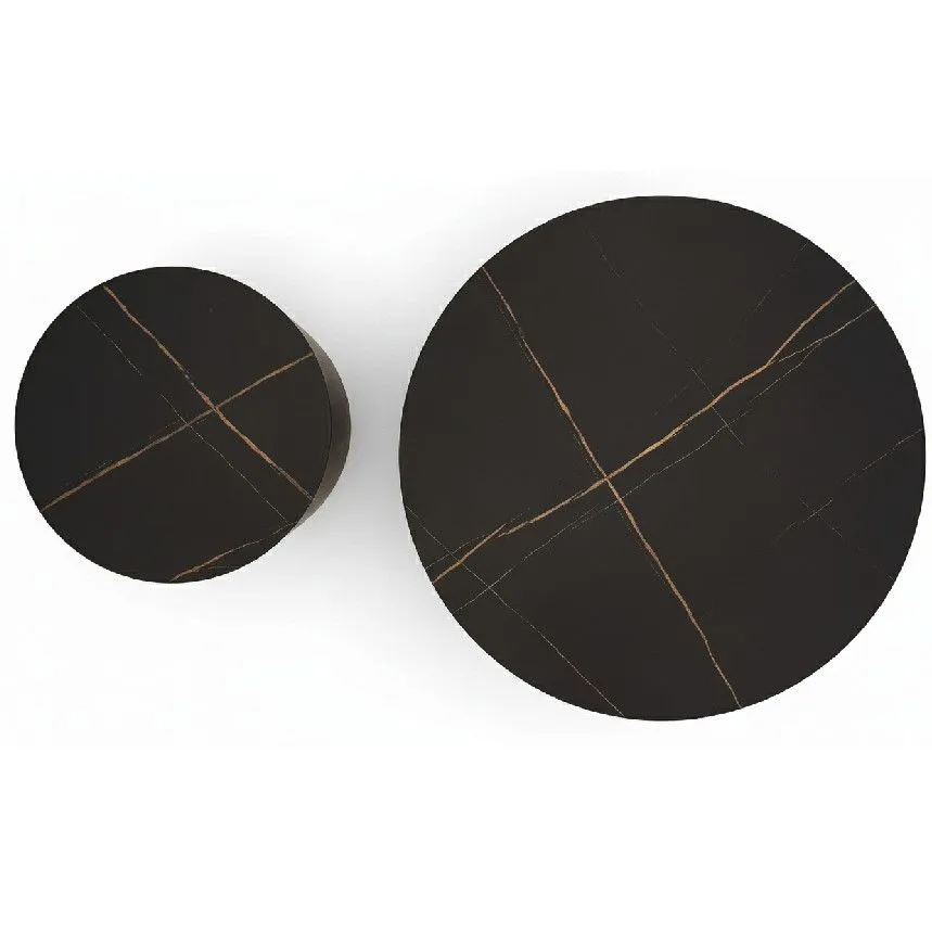 Diivanilaudade komplekt Bud 2tk must/kuldne