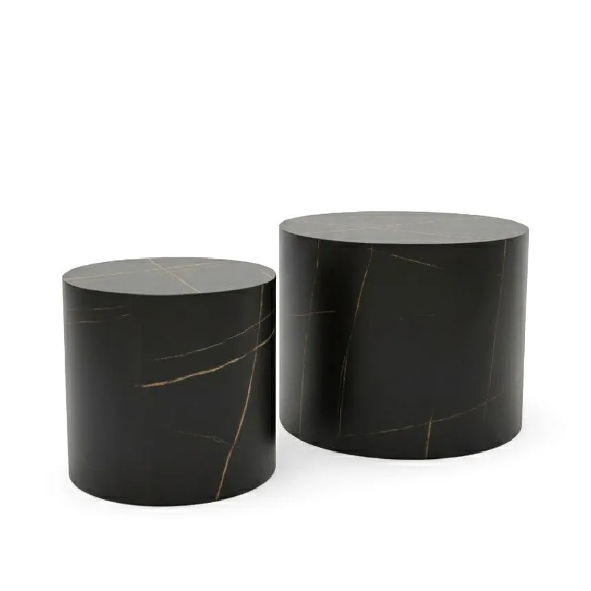 Diivanilaudade komplekt Bud 2tk must/kuldne