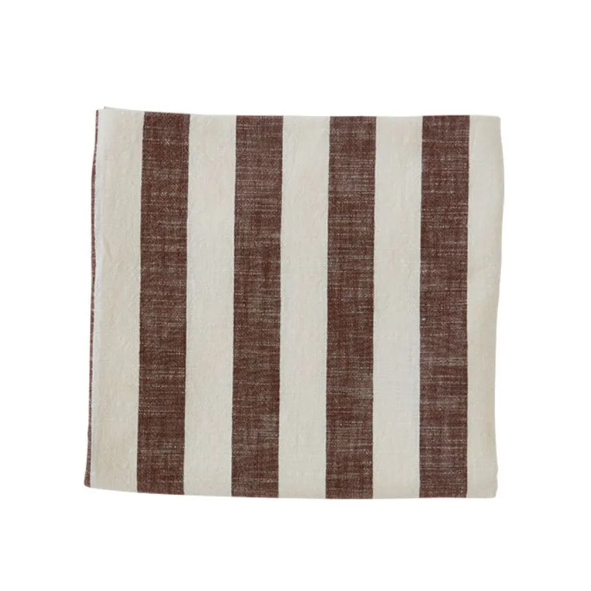 OYOY laudlina Striped 140x200 pruun