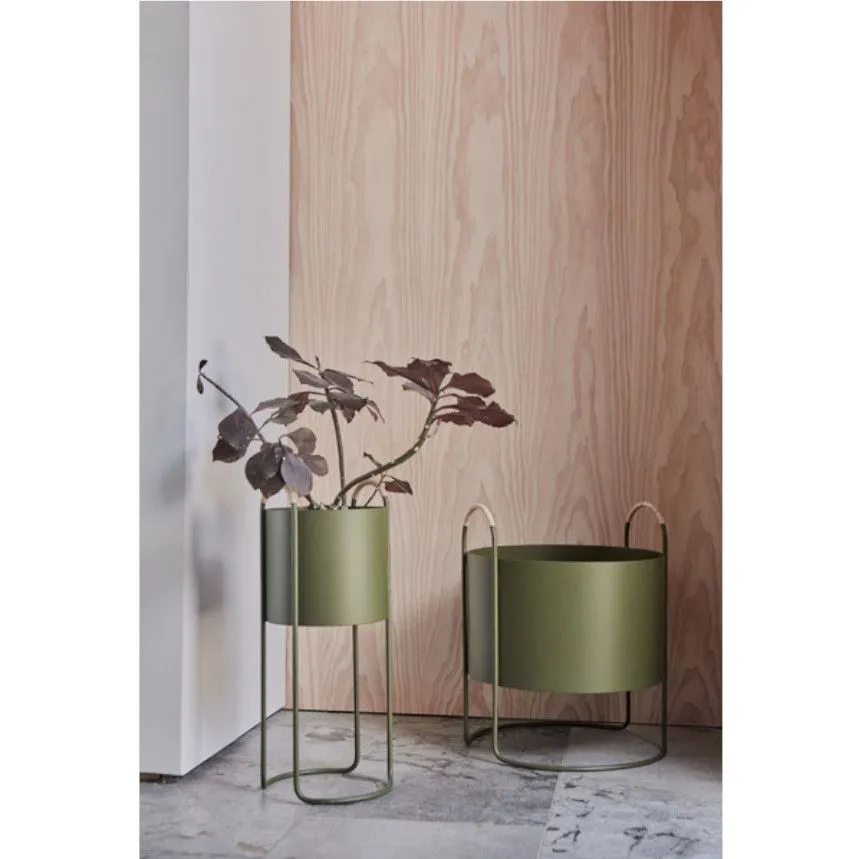 OYOY lille/ümbrispott Maki H55 oliiv