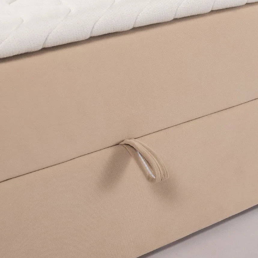 Pesukastiga voodi Ken 90x200 beež