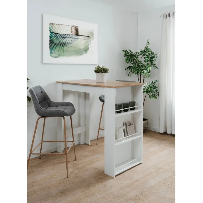 Baarilaud Ostersund 60x120 valge/artisan tamm