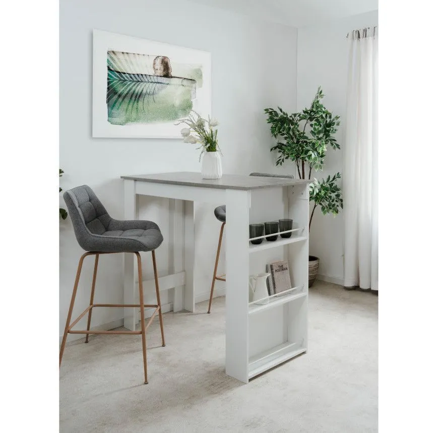 Baarilaud Ostersund 60x120 betoonhall/valge