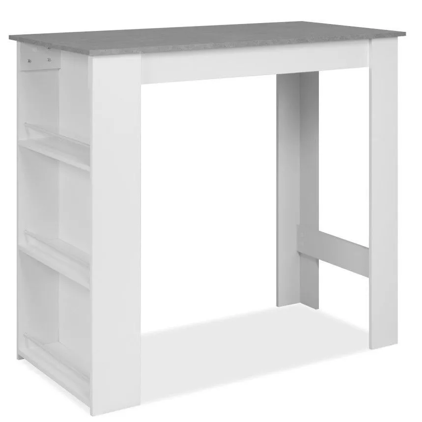 Baarilaud Ostersund 60x120 betoonhall/valge