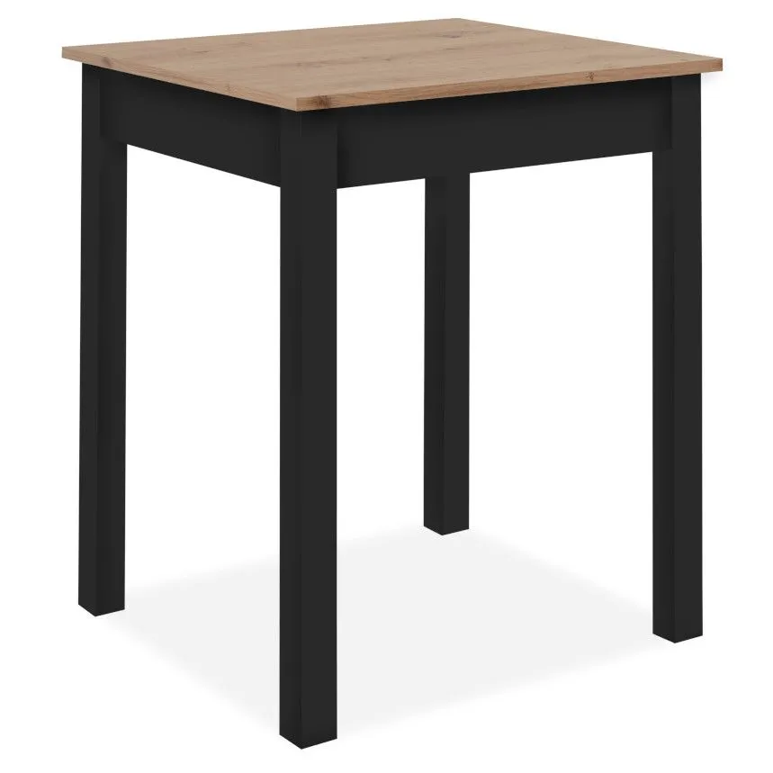 Söögilaud Capri 60x67 artisan tamm/must