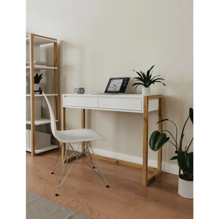 Konsoollaud Denver artisan tamm/valge