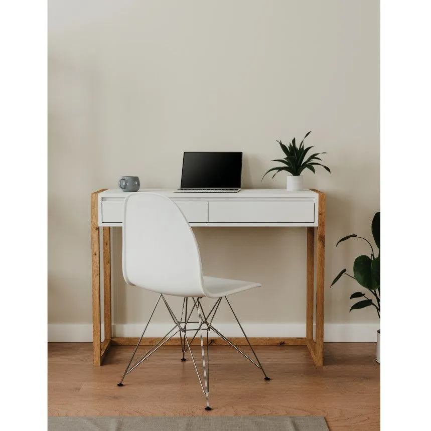 Konsoollaud Denver artisan tamm/valge