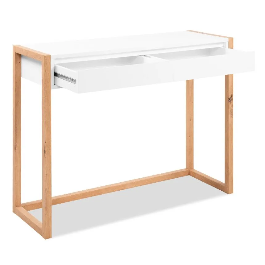 Konsoollaud Denver artisan tamm/valge