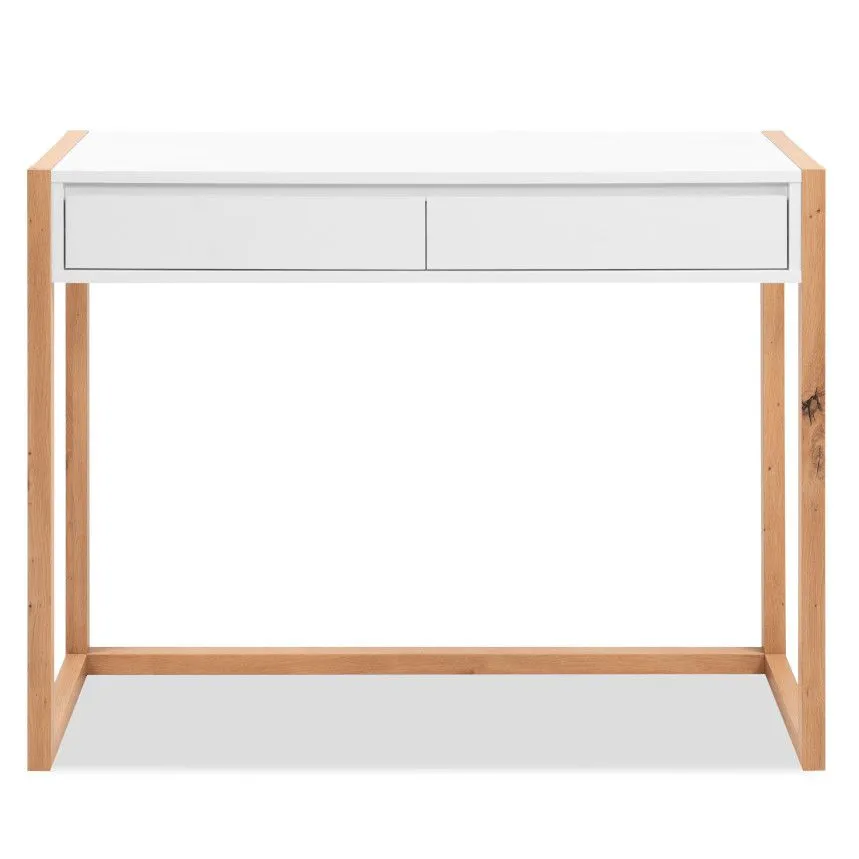 Konsoollaud Denver artisan tamm/valge